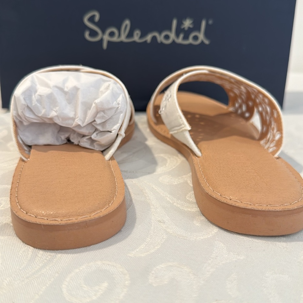 Splendid Salvia Embroidered Eyelet Slide Sandal. Size 7.5 - Picture 11 of 14